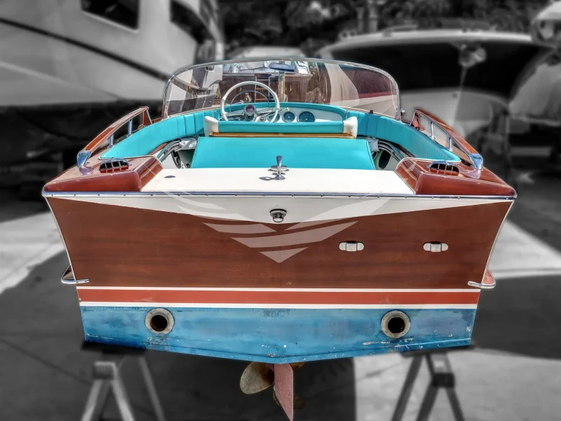 Back of a Riva Junior electric retrofitted