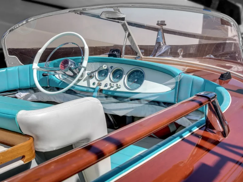 cockpit of a riva junior retrofit electric by lanéva boats